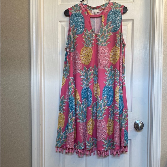 Simply Southern Dresses & Skirts - Simply Southern Pink and Blue Sleeveless Sundress